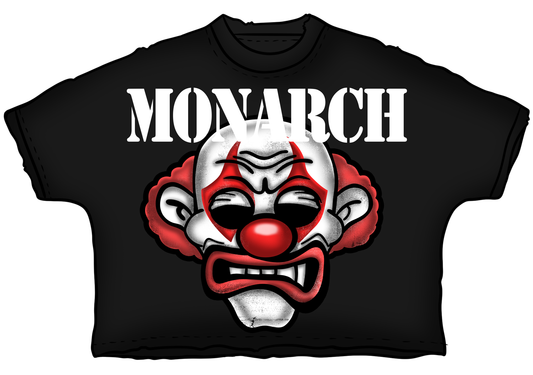 Monarch Red-Clown-Black Cropped T-Shirt