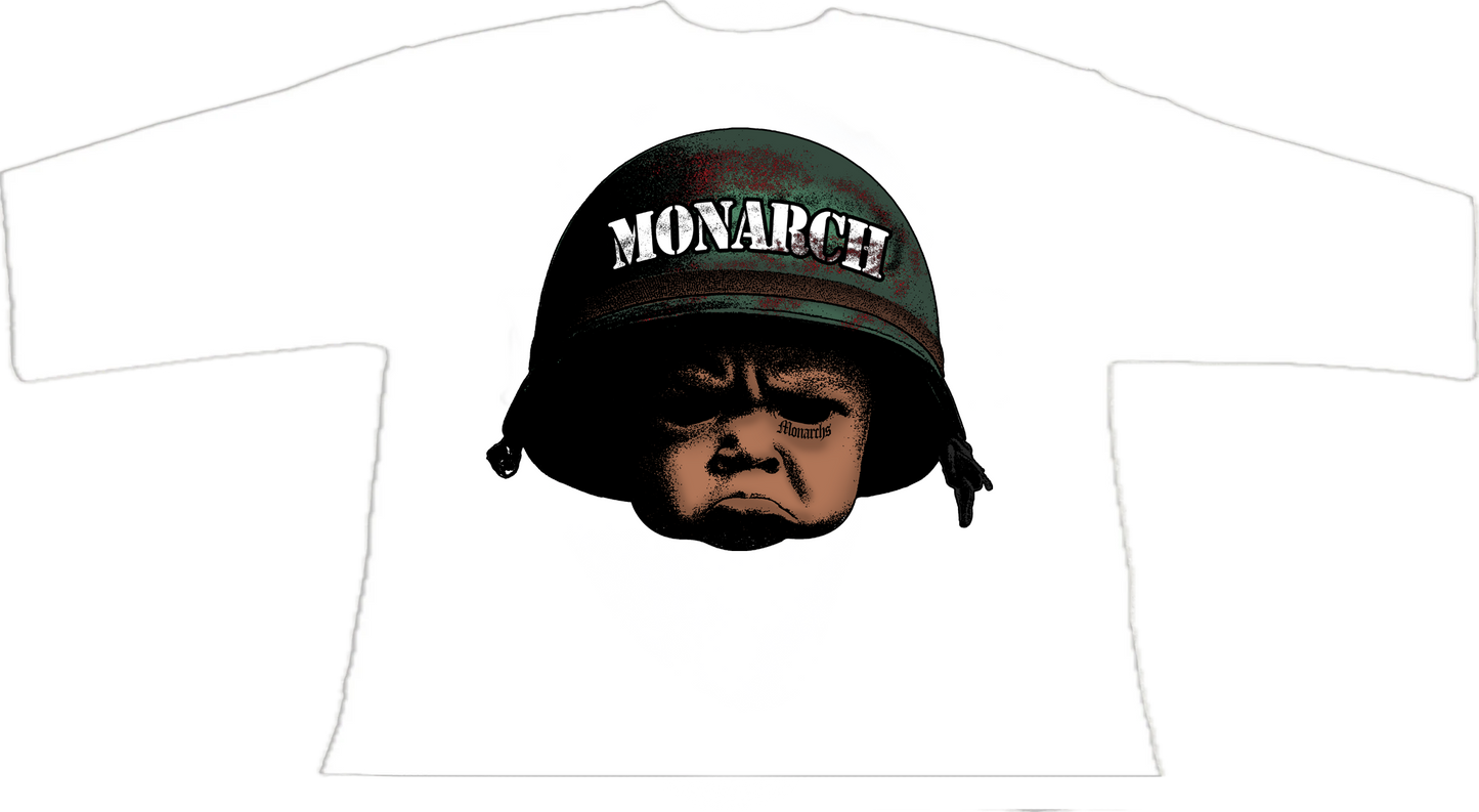 White Monarch Baby Cropped T-Shirt